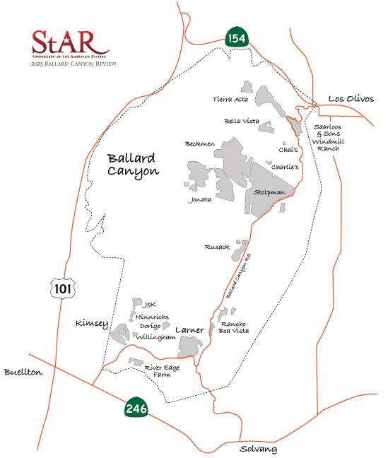 Ballard Canyon AVA Map