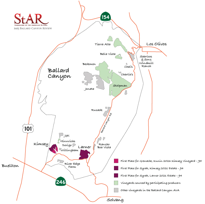 StAR 2025 Ballard Canyon Review Map