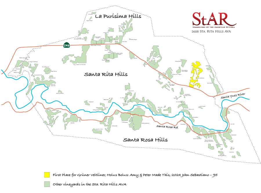 StAR 2026 Santa Barbara County Grüner Veltliner Review Map
